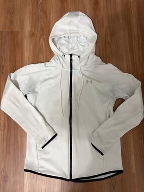 Under Armour White Hoodie with Black Trim